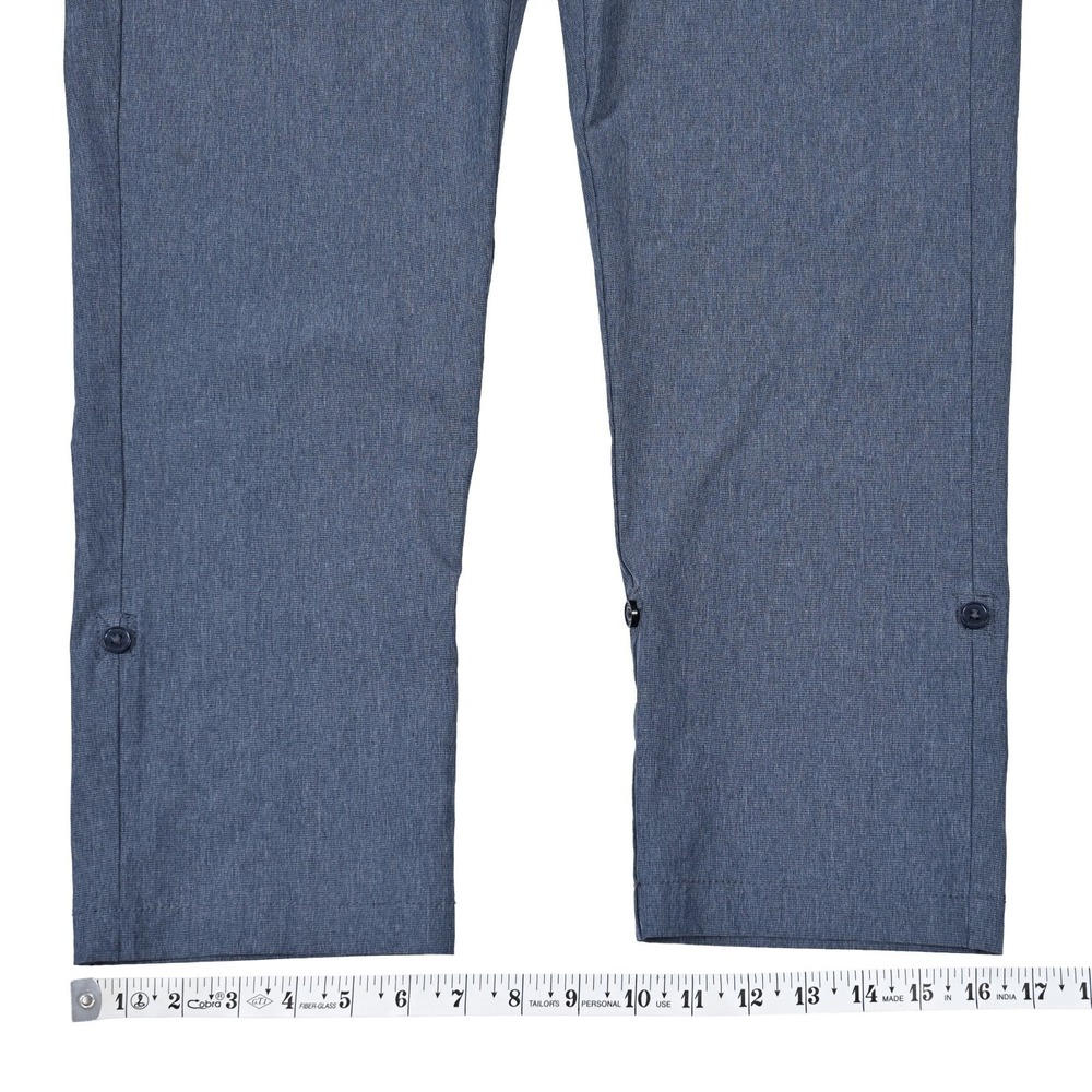 Huk Pants Womens Medium Blue Journey Roll Up Woven Performance Fishing Quick Dry - Picture 5 of 10